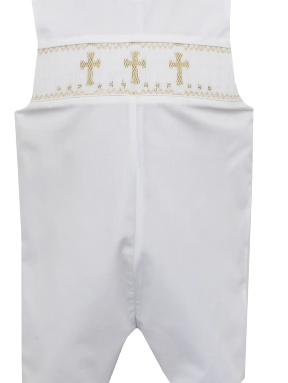 Petit Bebe Classic White Smocked Infant Romper Sz 3